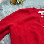 Bailey44 Bailey/44 Red Fuzzy Heart Button Cardigan Sweater sz S Photo 2