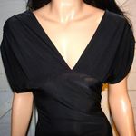 Cien Black Bodycon Ruched Dress M Photo 1