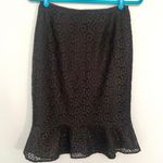 Drama Black Eyelet Floral Pencil Skirt Photo 1