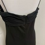 White House | Black Market  Ruffle Slip Evening Black Dress with Bow Photo 5