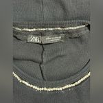 ZARA  Black Tank Top with Silver Accents Photo 3