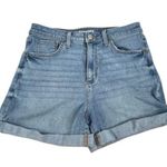 Sonoma Blue Jean Mom Shorts with Cuffed Hem and Relaxed Fit Size 10 Photo 0