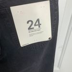 RE/DONE Re Done 90s straight high rise loose long black ripped distressed jeans size 24 Photo 8