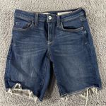 Pilcro and the Letterpress  Bermuda Shorts Womens 26 Mid Rise Fringe Hem Denim‎ Photo 0