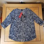 Cathy Daniels NWT!  3/4 Sleeve Zip Neckline Top Med Photo 9