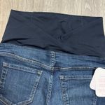 Isabel Maternity Crossover Panel Bermuda Jean Shorts Photo 5