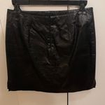 Kenneth Cole Black Leather Pencil Skirt Size 2 Photo 2