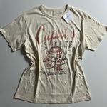 American Eagle NWT  Graphic Tee, Cream, Size S Photo 0