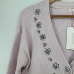 Gianni Bini GB  Embellished Long Sleeve Sweater size Large NWT Pastel Light Pink Photo 3