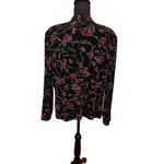 XScape Black Floral Glitter Open Jacket Women’s Evening Blazer Photo 2
