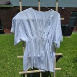 Blue Island  Beach Swim Cover-Up Dress White Lace M Photo 5