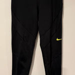 Nike Pro Hyperwarm Leggings Activewear Womens Neon Green Swoosh Size Large Photo 0