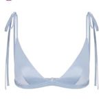 SKIMS Bridal Triangle Silk Bralette in Glacier Photo 1