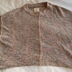 Billabong  Loose Knit Women’s Sweater Shirt Size Small Crop Multicolor Pink/Peach Photo 2