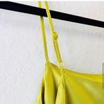 Apparis Carmen Satin Slip Mini Dress in Green Yellow Size XXS Photo 4