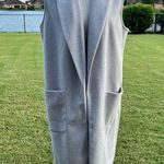 Joie  Women's Gray Duster Sleeveless Coat vest Photo 0