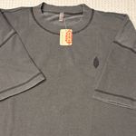 Free People NEW!  MOVEMENT Back Me Up LARGE Dark Shadow Gray Sweatshirt Relaxed Photo 7