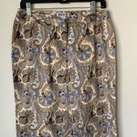 Ecco Paisley Brown Tan Wide Leg Pants Size 8 Photo 9