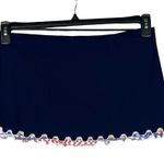 Profile by Gottex Palm Springs SZ 12 Swim Skirt Side Slit Ruffled UPF 50+ Blue Photo 2