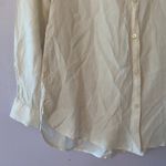 J. McLaughlin  Cream Button Down Shirt 100% Silk Minimalist Women's size Small Photo 3