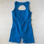 Peachy Bunz Blue Athletic Bodysuit Romper Active Wear Size M Photo 1