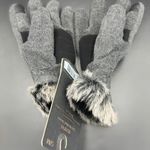 Apana  Cold Weather Touchscreen Gloves S/M Gray Faux Fur Cuff Winter Warm NWT Photo 3