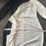 Womens Black & White Asymmetrical Ruffled Front Midi Dress 3/4 Sleeve Size L NEW Size L Photo 10