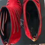 Giuseppe Zanotti  red suede bootie size 39.5 Photo 6