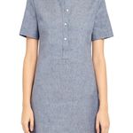 Theory Trapeze Chambray Dress S Photo 1