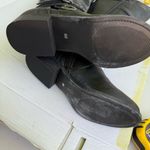 G by Guess  Black Ridding Boots Wide Calf Harvest Tall Buckle Stacked Heel Rocker Photo 5