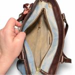 Dooney & Bourke East West Canvas / Leather Trim Donegal Crest Tote Shoulder Bag Photo 6