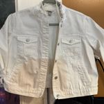 A New Day  Distressed cropped ShortSleeve White Denim Jacket Size XL NEW Photo 7