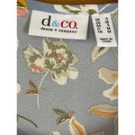 Denim & Co. Small NWOT Printed Blue Foral Sleeveless Tank Top Flutter Bottom Photo 4