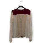 Charming Charlie  Colorblock Semi-Sheer V-Neck Blouse | Size M Photo 3