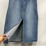Tommy Hilfiger Vintage Blue Denim Skirt maxi midi front snap buttons pockets Y2K Photo 11
