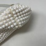 Vintage La Regale White Plastic Pearl Beaded Handbag Purse 60s Regency MCM Photo 5