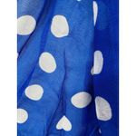 Kate Spade  New‎ York Blue W/white Dot Oblong Scarf Designer Feminine NWT Photo 5