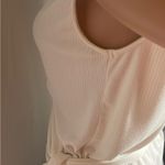 Bobeau  White Wrap Tie Sleeveless Top Small Ribbed Knit Rayon Blend Tank Photo 4