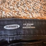 Old Navy ‎ OG Straight High Rise Black Distressed Jeans Slim Pockets Size 14 Photo 1