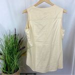 Anne Klein 100% Linen Short Sleeve Cross Tie Bodice Top NEW M Photo 1