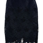 Ann Taylor Navy Blue Floral Lace Overlay Pencil Skirt Sz 2 Photo 0