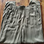Shinestar 🦋  Olive Green Relaxed Fit Pants Medium Photo 9