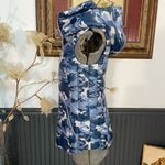 My Anorak Blue Camo Removable Hooded Duck Down Puffer Vest Outerwear Sz S 🧡 White Photo 6