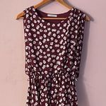 Papaya Burgundy Floral Blouse EUC Size S Photo 0