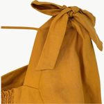 Reformation Women's Spring Bow Linen Corset A-Line Mini Dress | Sz 6 | Yellow Photo 6