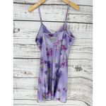 Vintage Gilligan & O'Malley Purple Silk Floral Slip Dress Women's XL Romantic Photo 1