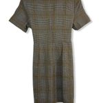 Doe & Rae Plaid Short Sleeve Tie Front Dress Photo 2