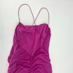Just Quella Bodycon Mini Dress Spaghetti Straps Fuschia US 12-14 Photo 5
