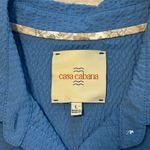 Casa Cabana long sleeve roll tab ladies Bethany blue shirt size Large Photo 7