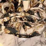 Missguided NWT Womens Satin Chain Print Wrap Top Blouse 6 Baroque NEW Photo 2